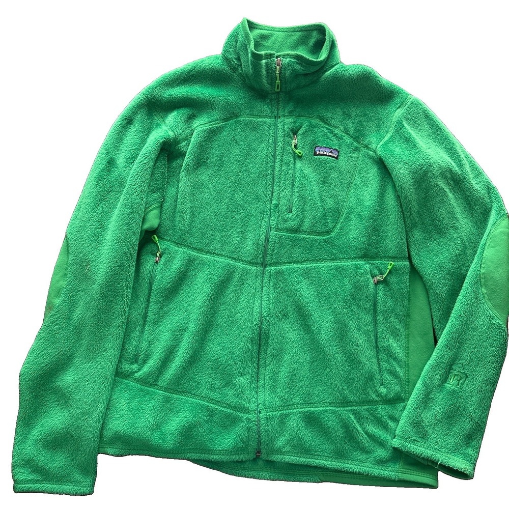 Patagonia R2 Polartec High Loft Fleece Regulator Jacket Men's Size Large Green